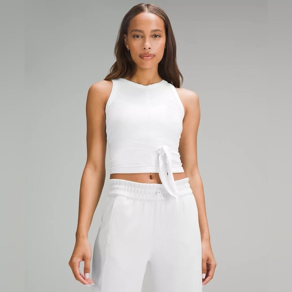lululemon athletica Tops - Lululemon Its A Tie Tank In White Size 6